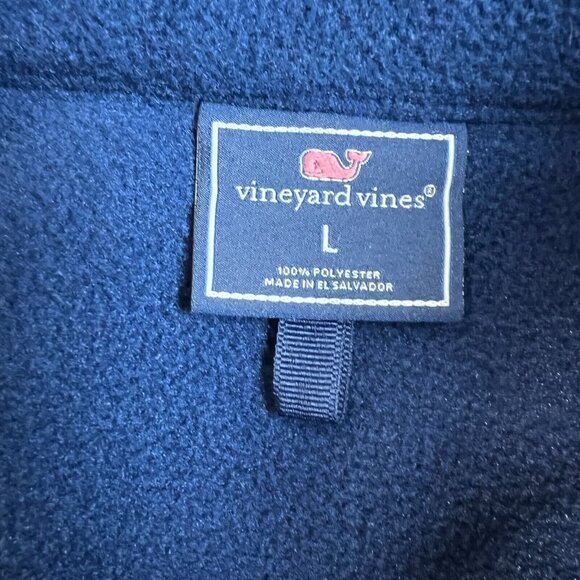 Vineyard Vines Fleece 1/4 Snap Pullover Mens Large Blue Harbor Shep Shirt Jacket - Picture 13 of 16